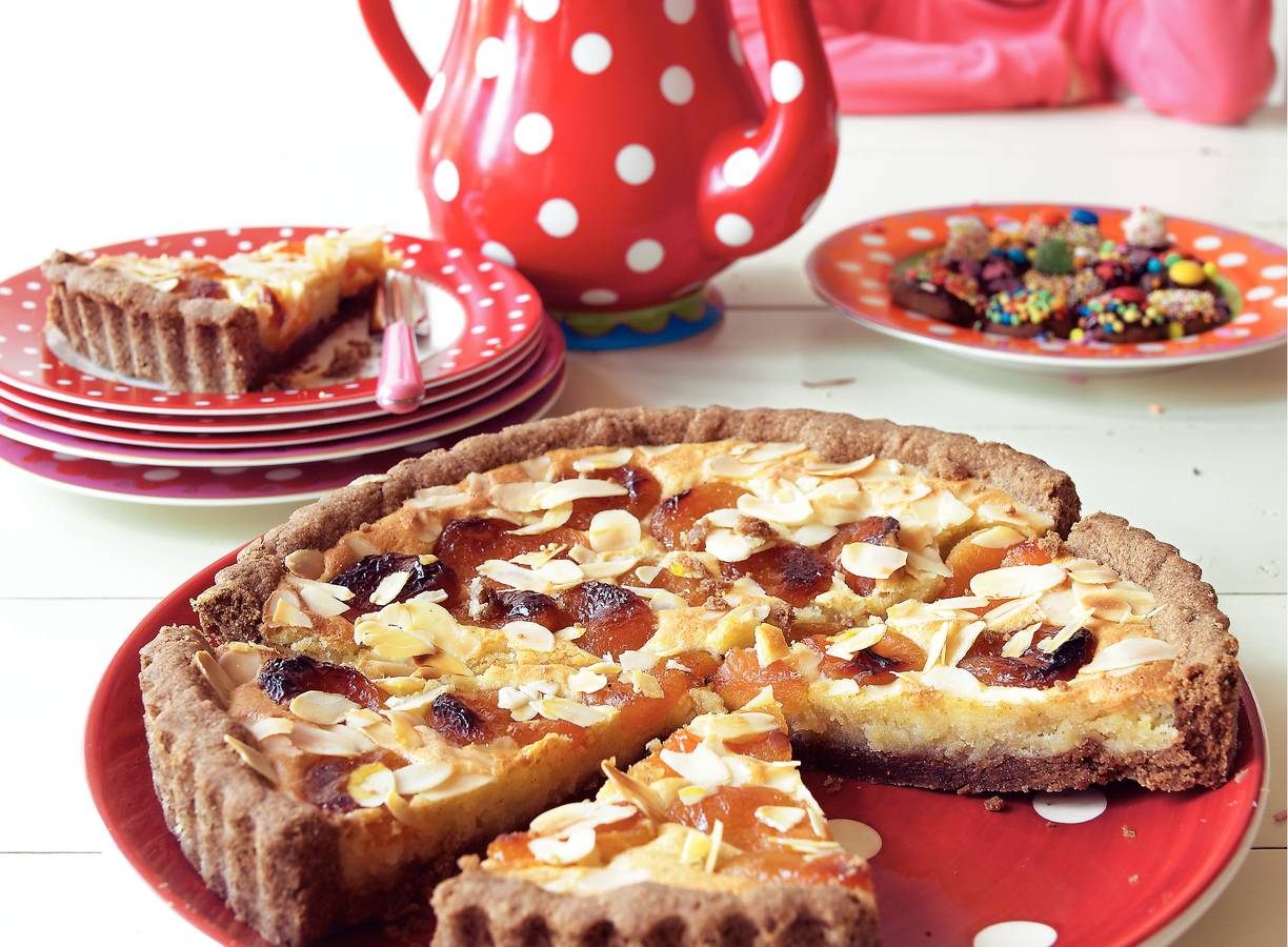 Speculaastaart met abrikozen