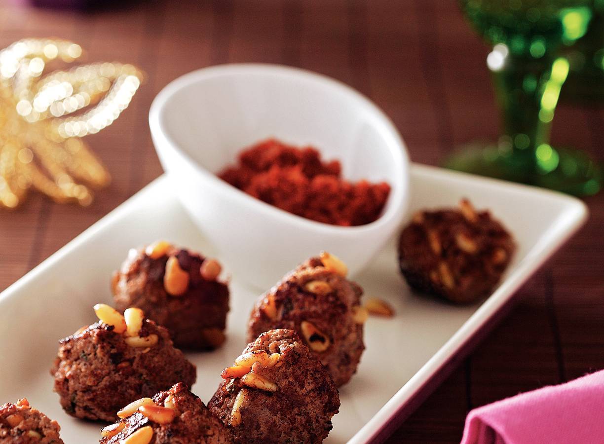 Gehaktballetjes met ricotta en pijnboompitten