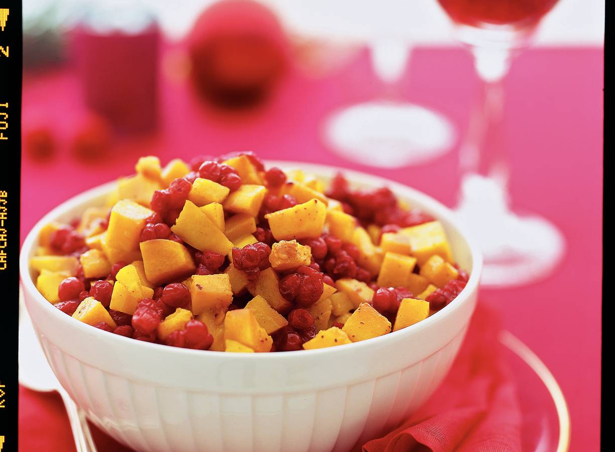 Pompoen met cranberry's