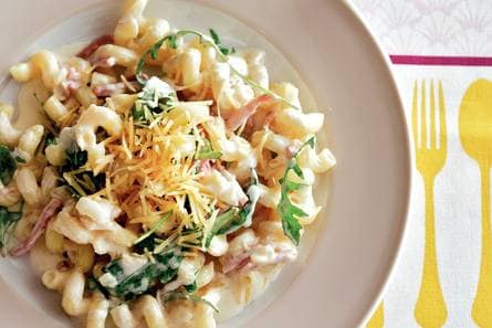 Snelle pepermacaroni met ham