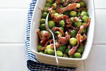 Spruiten en bacon uit de oven