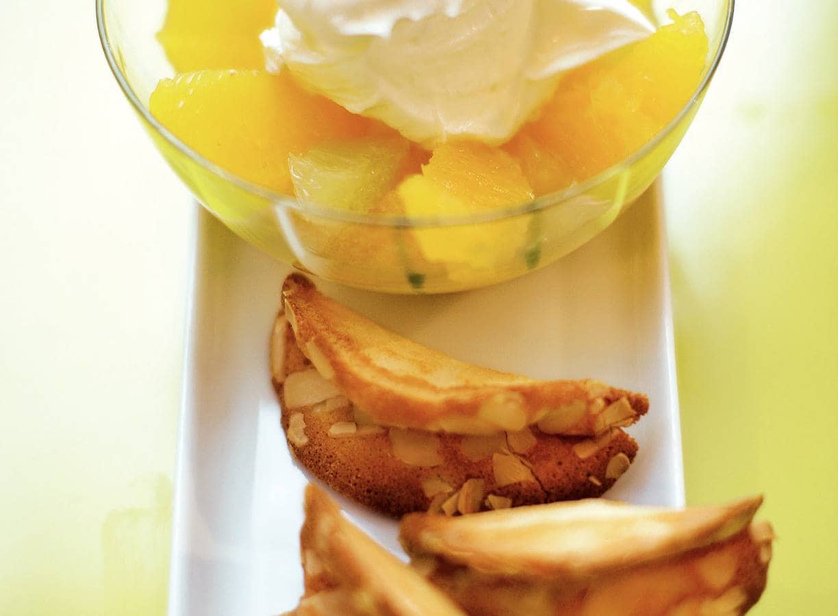 Amandelkrullen met limoencrème