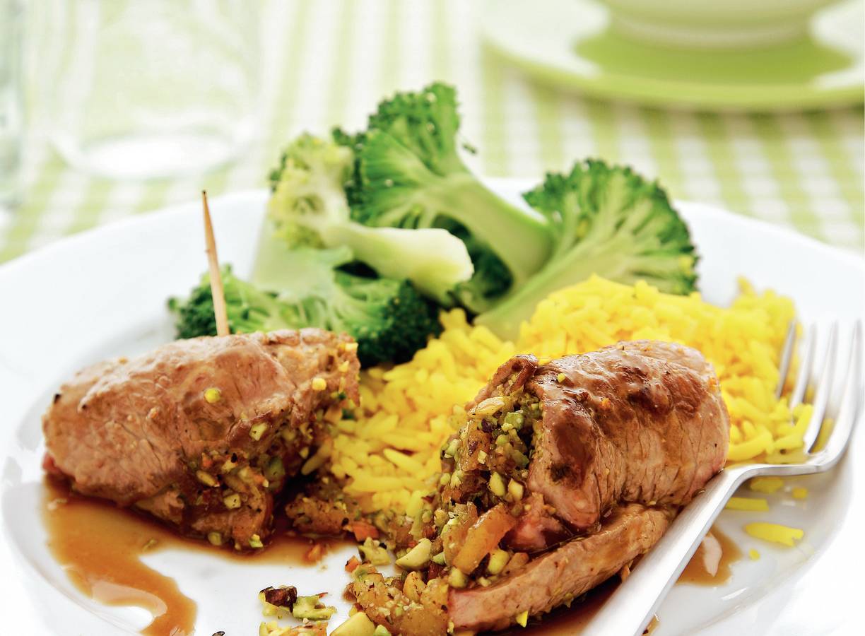 Lamsrolletjes met pistachenootjes