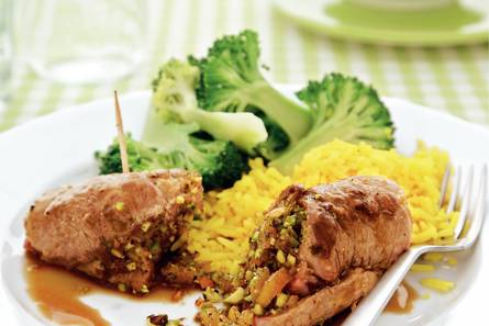 Lamsrolletjes met pistachenootjes