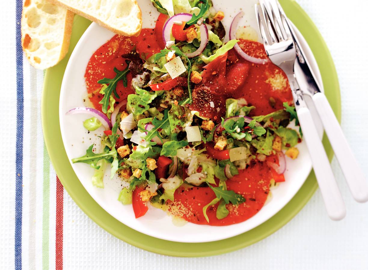 Italiaanse carpaccio salade