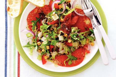 Italiaanse salade met carpaccio