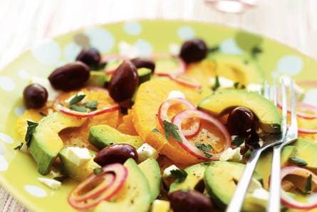 Sinaasappel-avocadosalade
