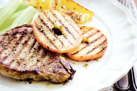 Karbonade met appel en oregano