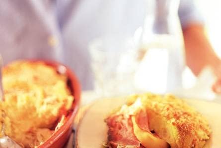 Zuurkool met ham en appel