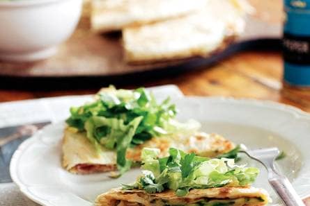 Quesadilla's met courgette en ham