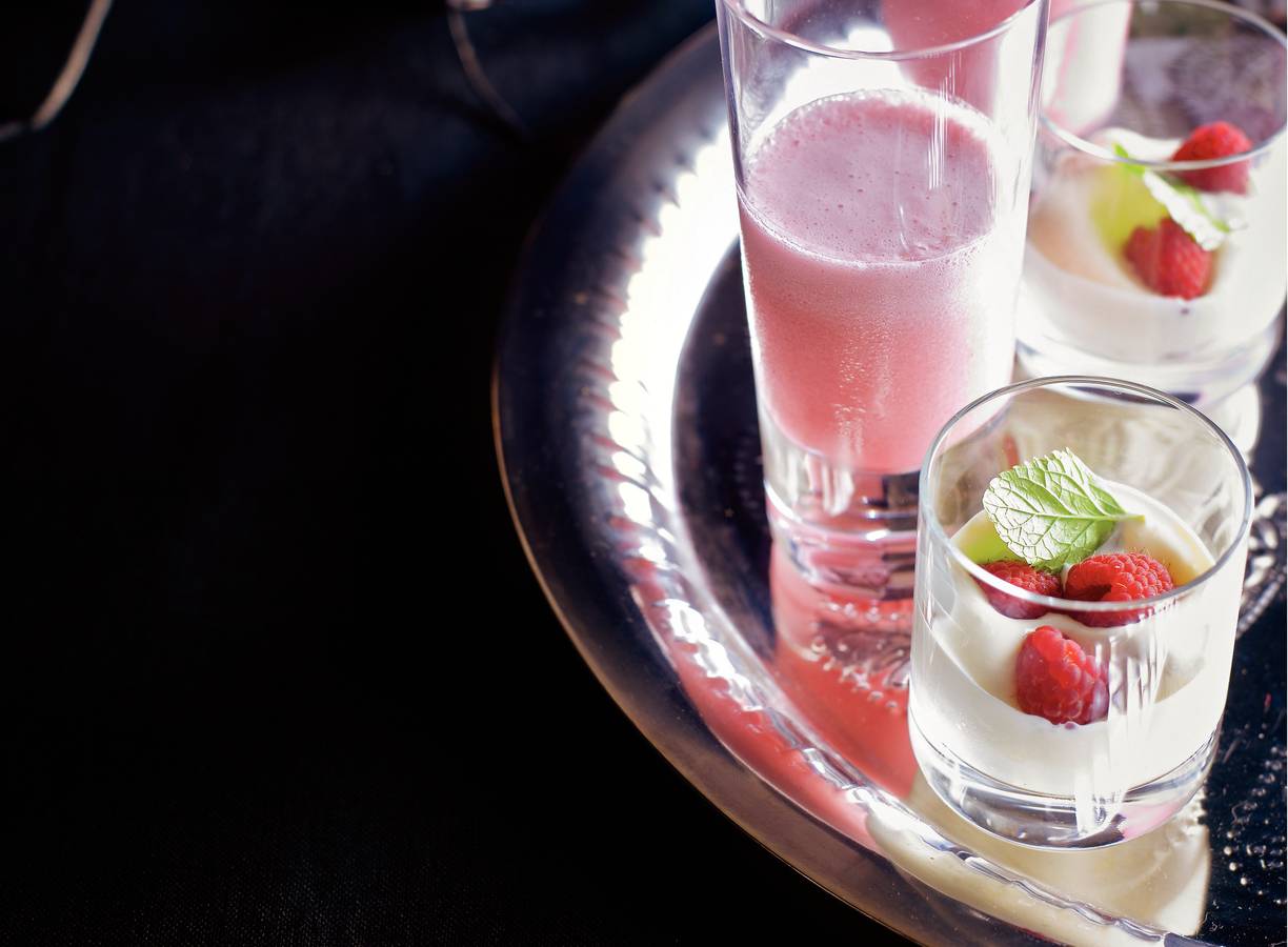 Sgroppino cocktail met framboos