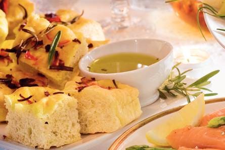 Focaccia met geitenkaas