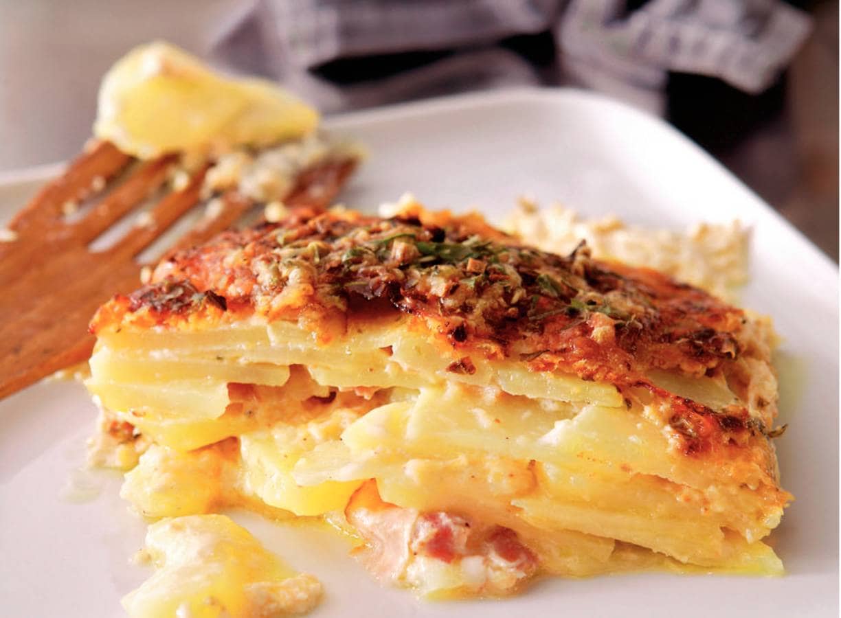 Jacks aardappelgratin met spek