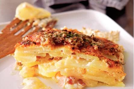 Jacks aardappelgratin met spek