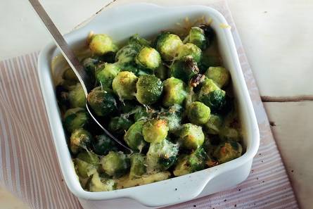Spruitjesgratin met gruyère