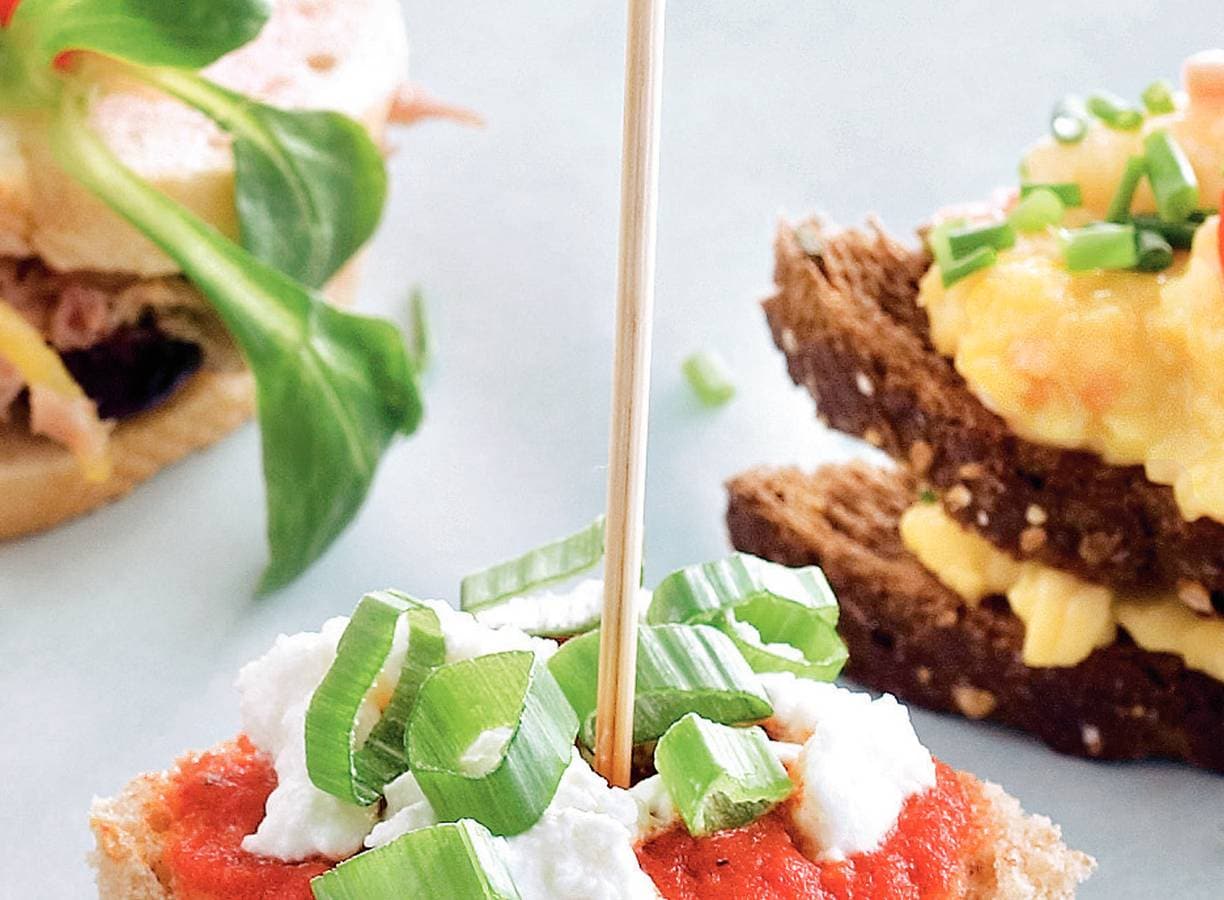 Pincho met paprikapuree
