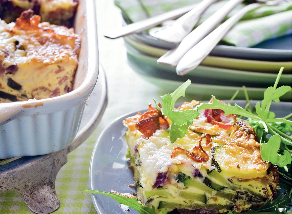 Courgettefritatta met Italiaanse kruiden