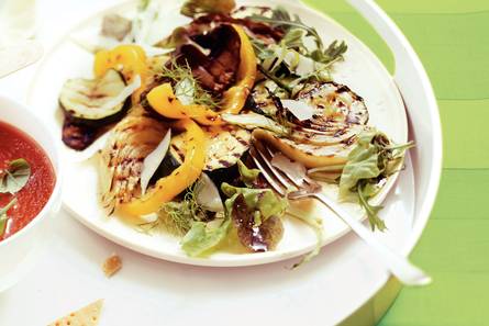 Salade van gegrilde groenten