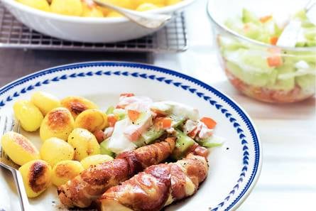 Kip in spek met ovenkrieltjes