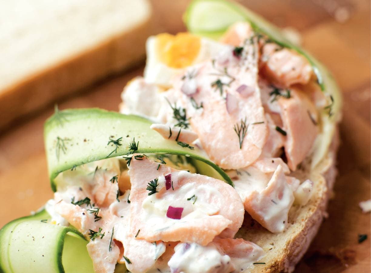 Russische zalmsalade