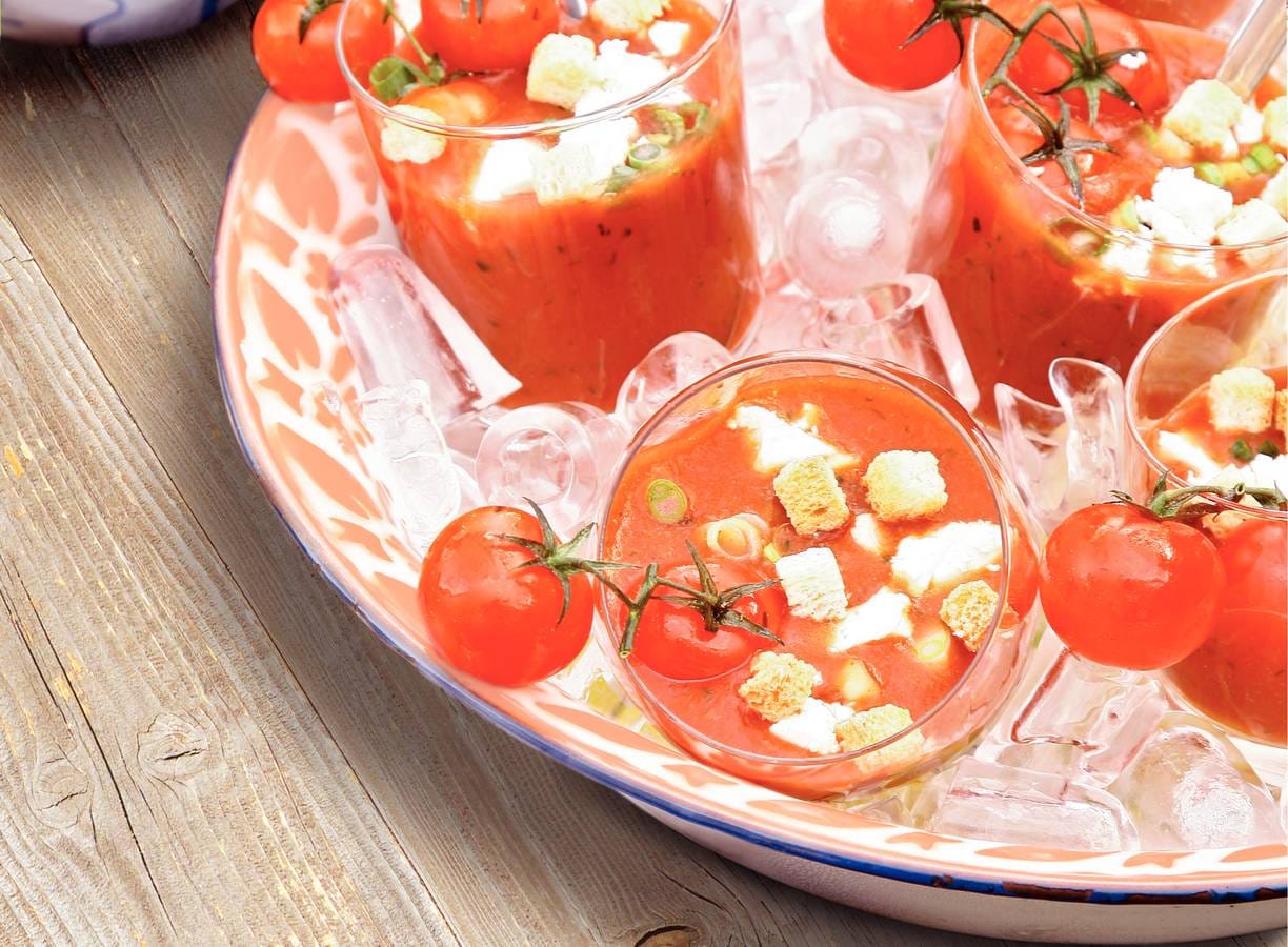 Gazpacho met witte kaas
