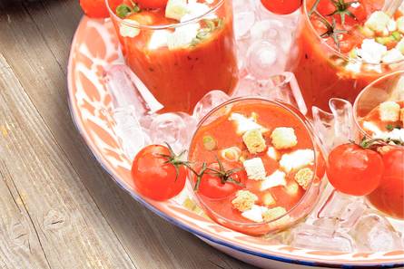 Gazpacho met witte kaas