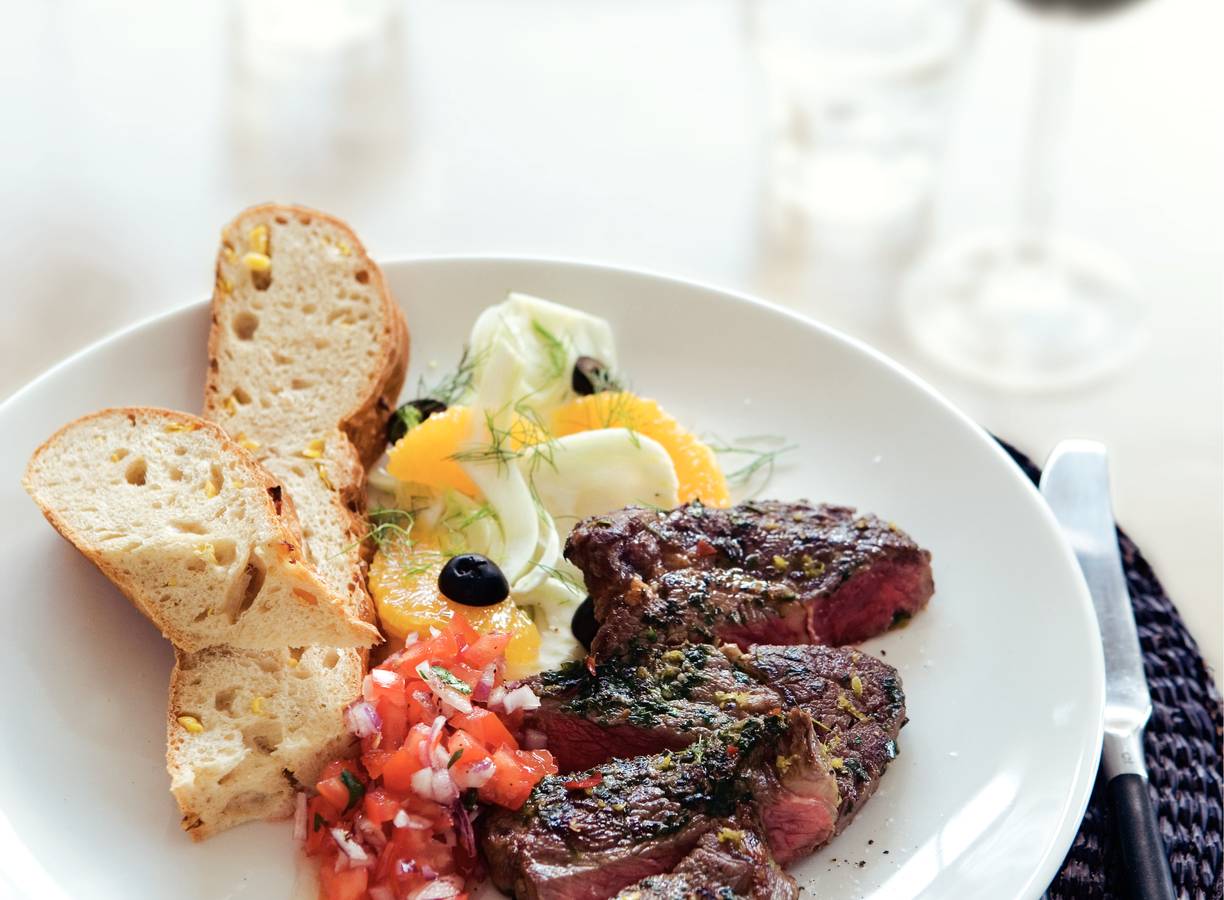 Ribeye met maïsbrood