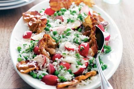 Bonte rijstsalade