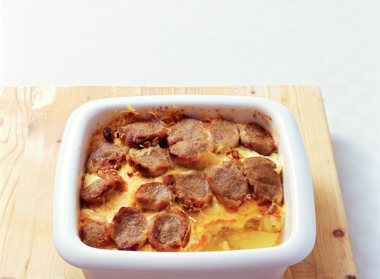 Aardappel-wortelgratin