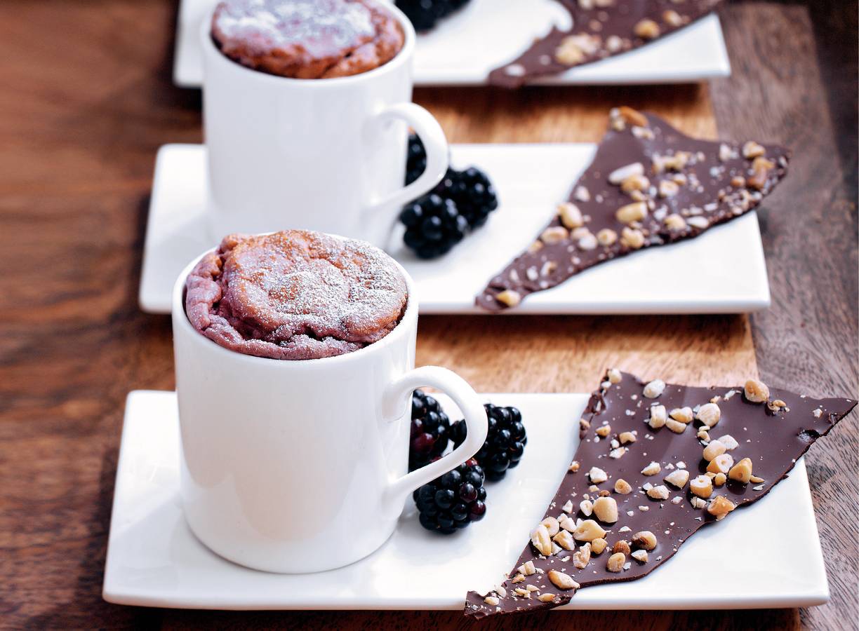 Bramensoufflé met chocoladeschotsen