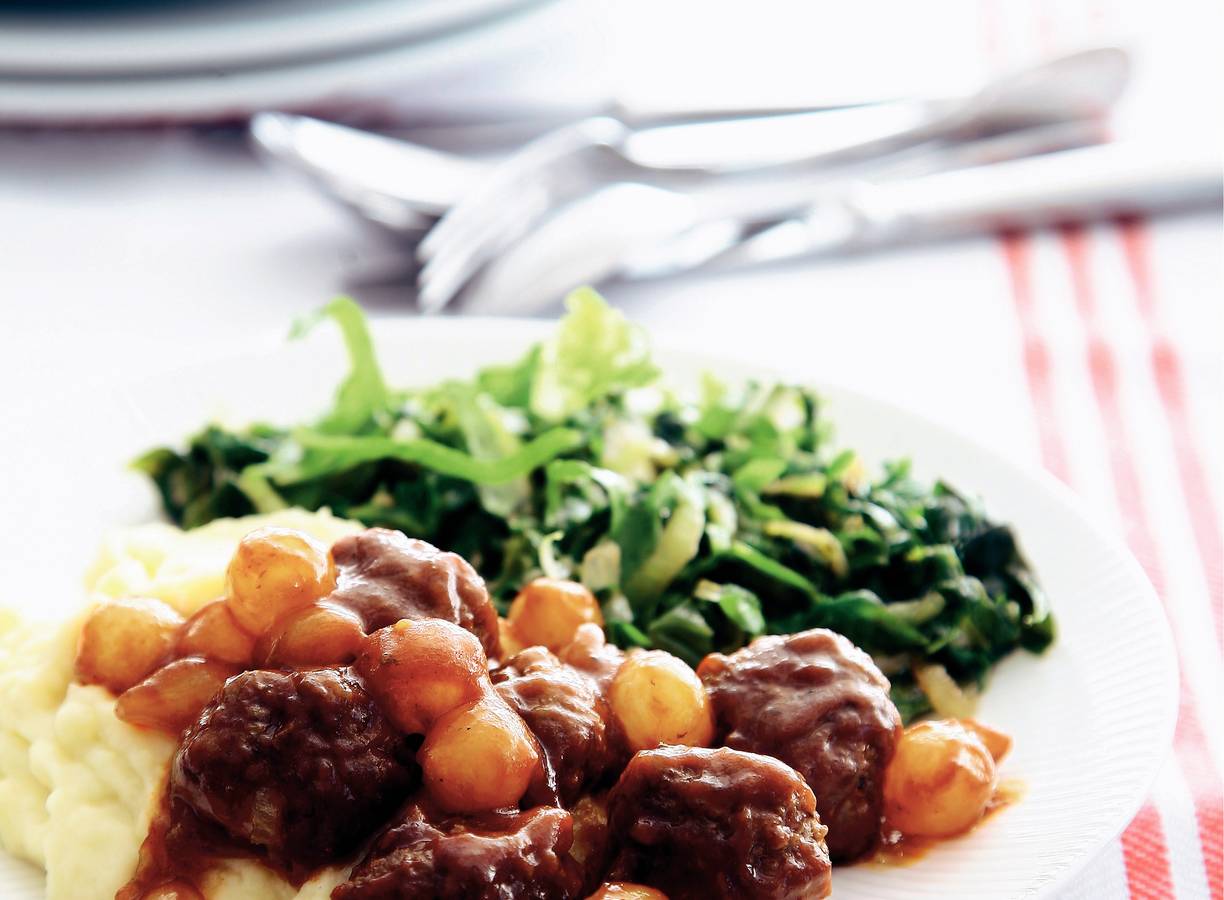 Gehaktballetjes met zoetzure saus