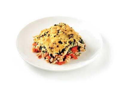 Spinaziefusilli uit de oven