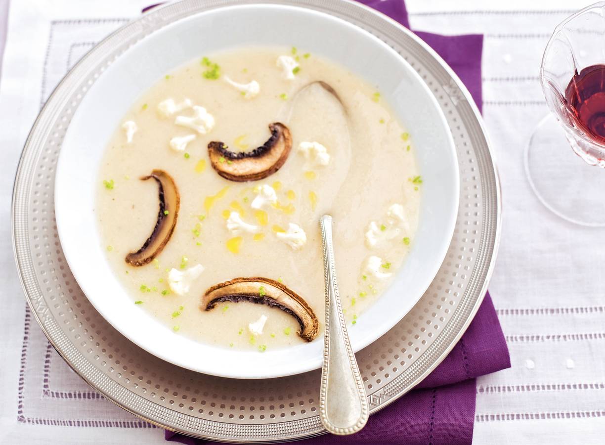 Bloemkoolsoep met portobello