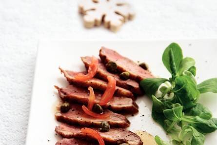 Gebakken eendenborstfilet met marsalasaus