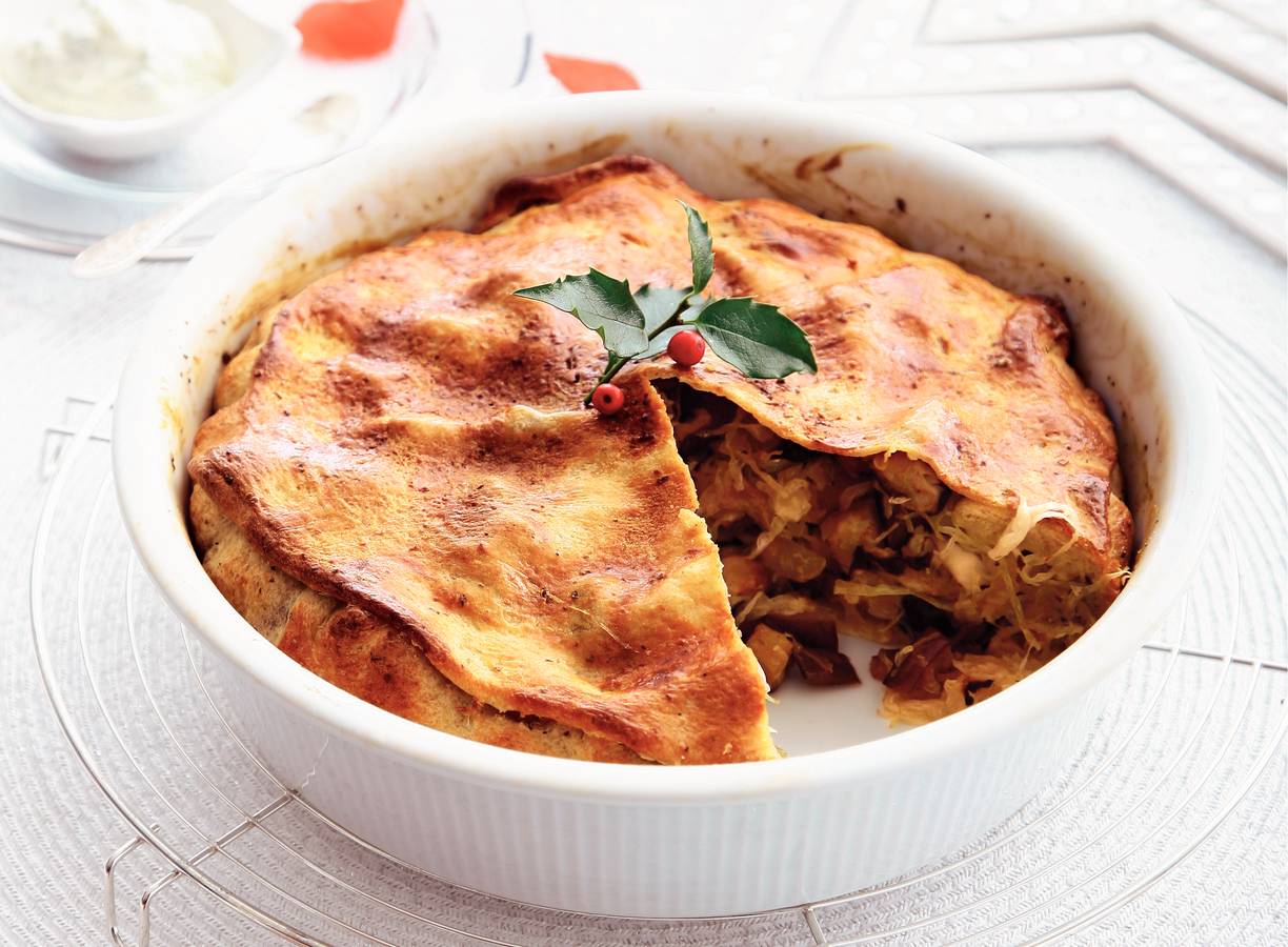 Auberginezuurkoolpastei