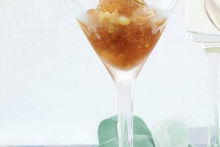 Groenetheegranita met venkel