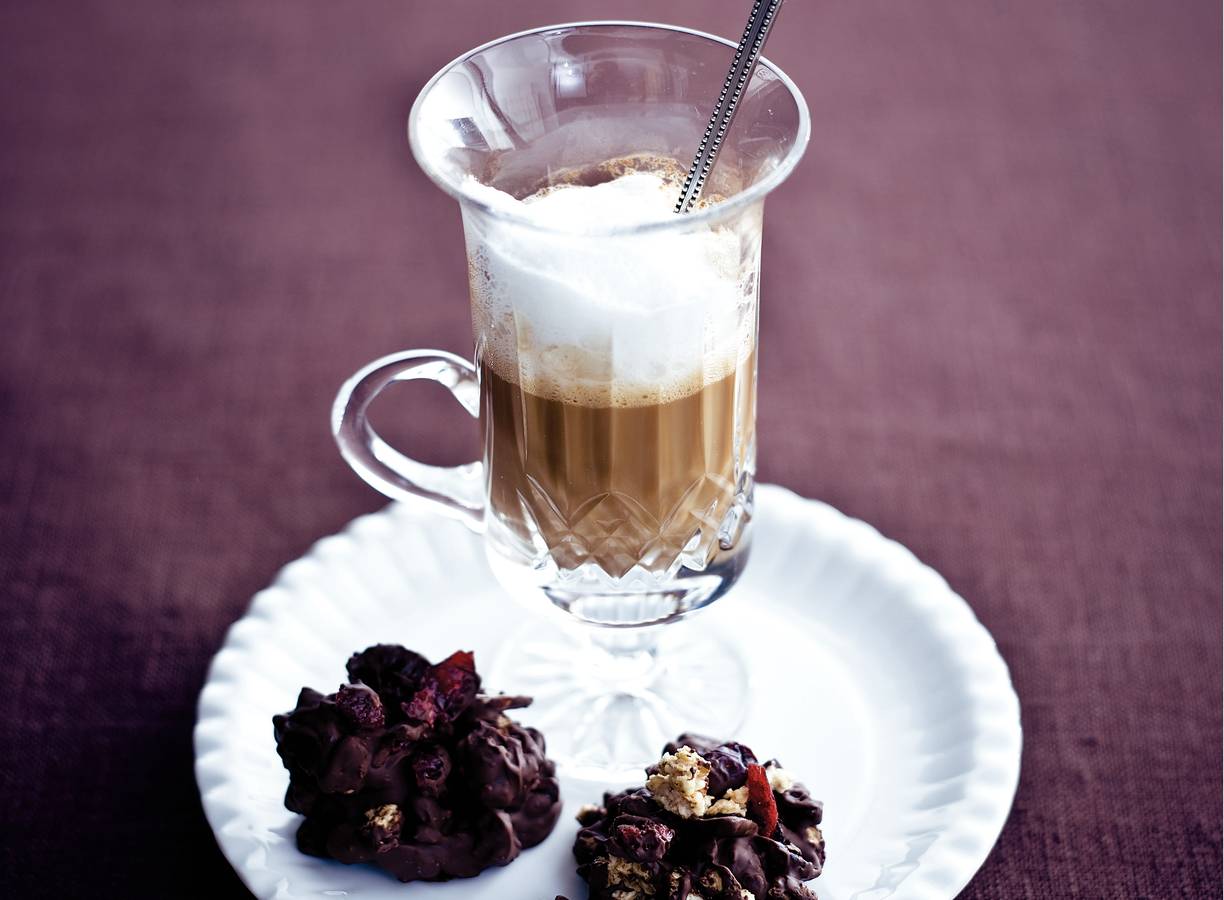 Koffie met witte chocoladeroom