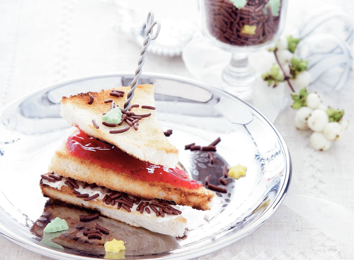 Zoete kinderclubsandwich