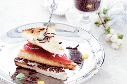 Zoete kinderclubsandwich