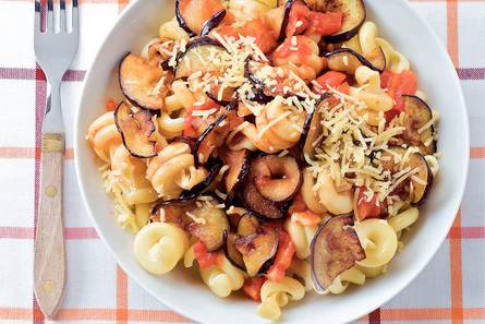 Pasta alla norma met tomaat & aubergine