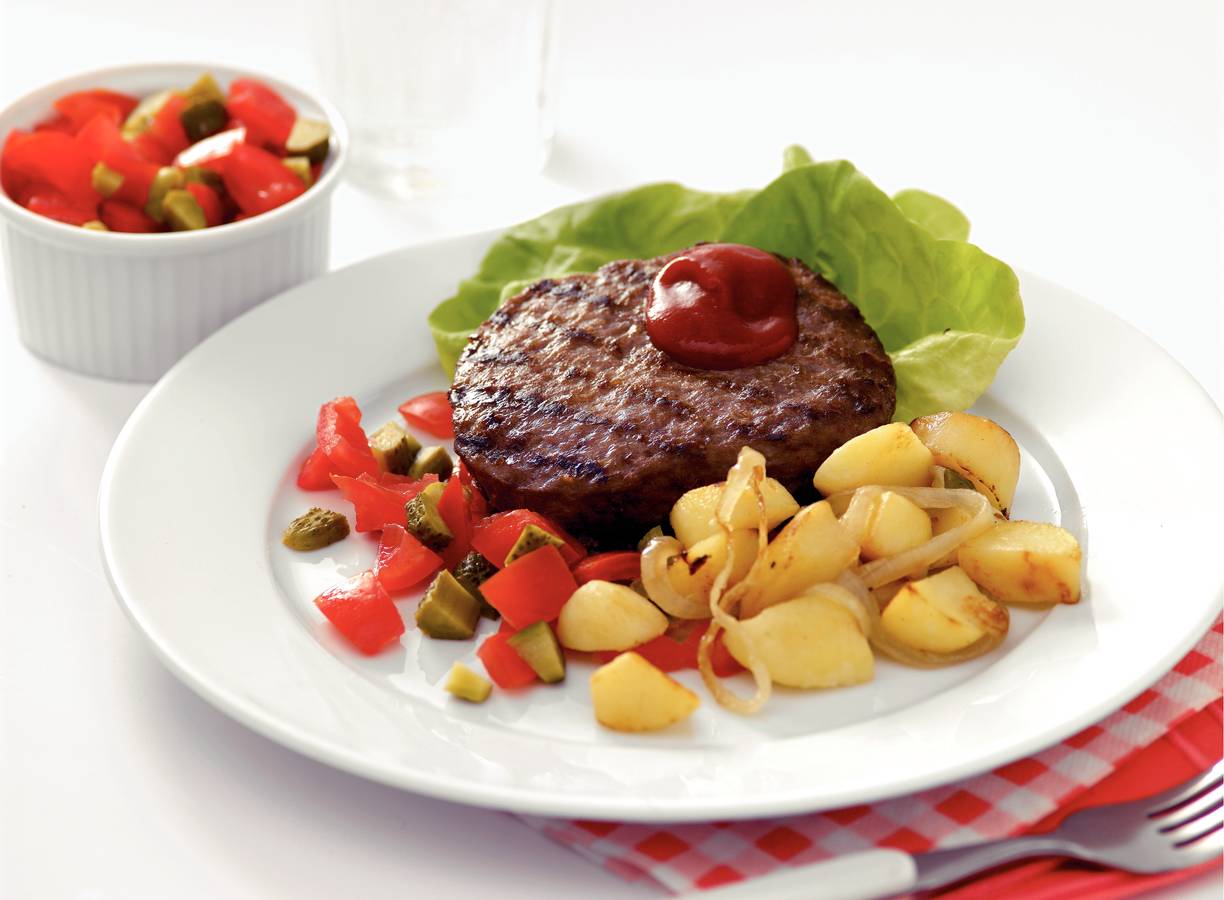 Hamburgers met salsa
