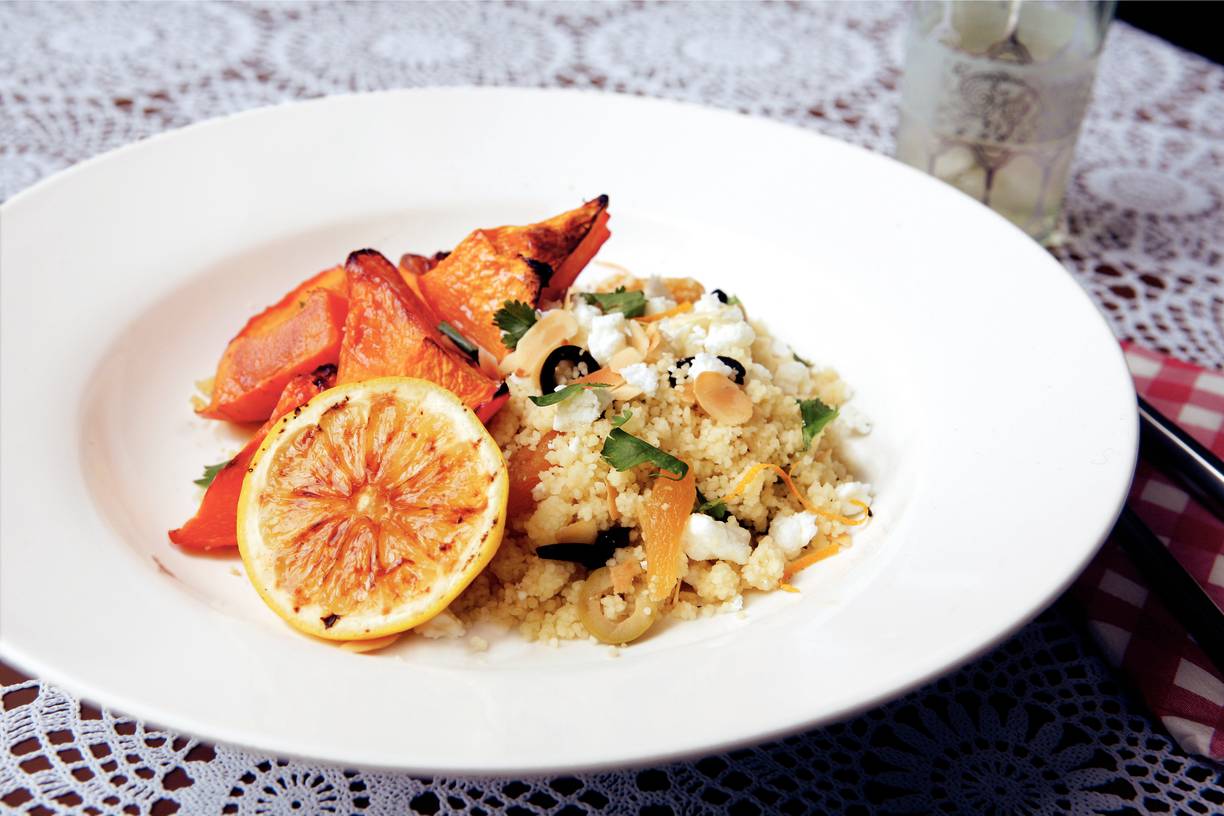 Pompoencouscous uit de oven