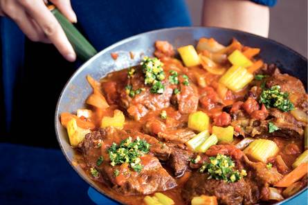 Stoofvlees met sinaasappelgremolata