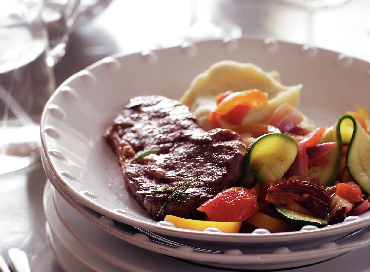 Ratatouille met entrecote
