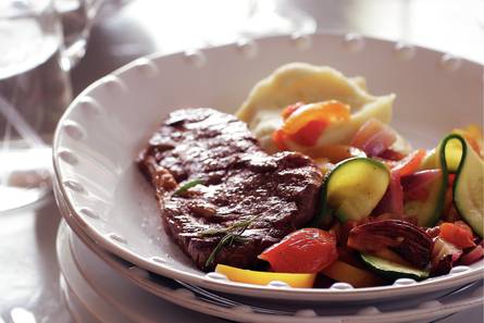 Ratatouille met entrecote