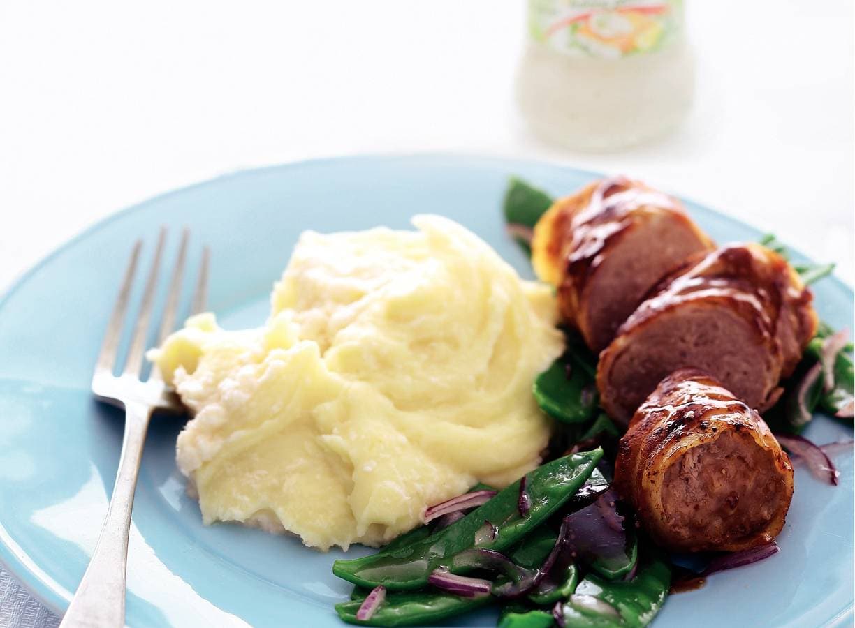 Slavinken met mierikswortelpuree