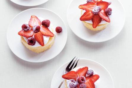 Supersnel gebakje met vers fruit
