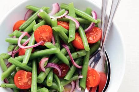 Sperziebonensalade met tomaatjes