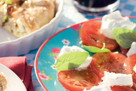Tomaten-geitenkaassalade