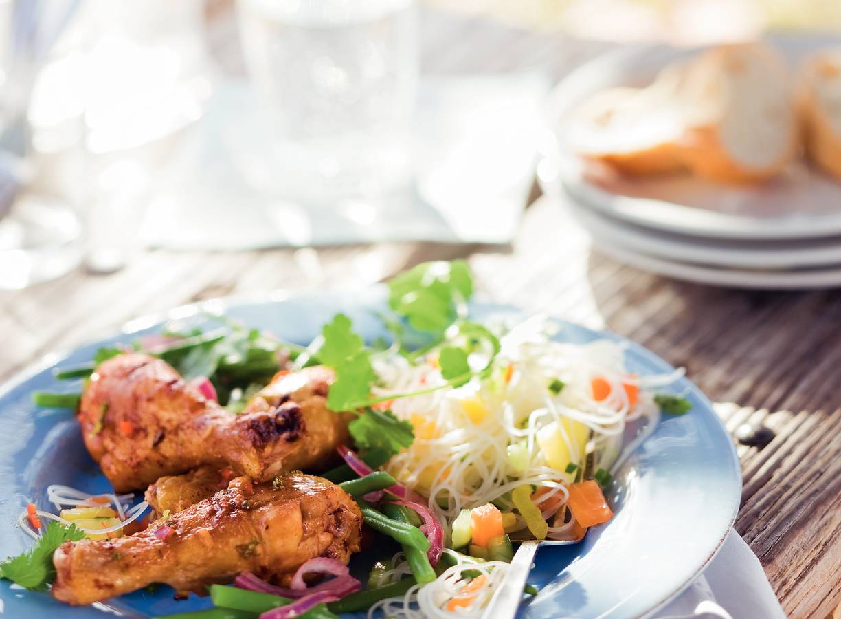 Mihoensalade met tropisch fruit